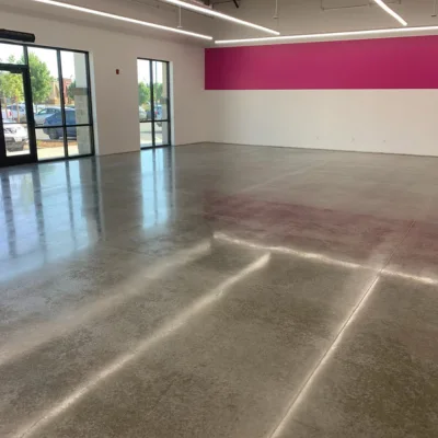 Polished concrete retail flooring in Redding CA completed by Redding CA off of Churn Creek Road.