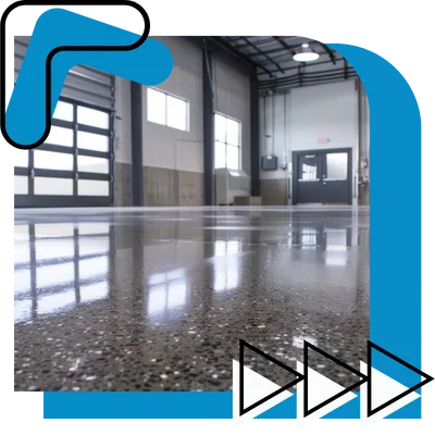 Commercial epoxy flooring in Redding installed for warehouse, showroom, and industrial facilities by Simplicity Flooring & Tile.