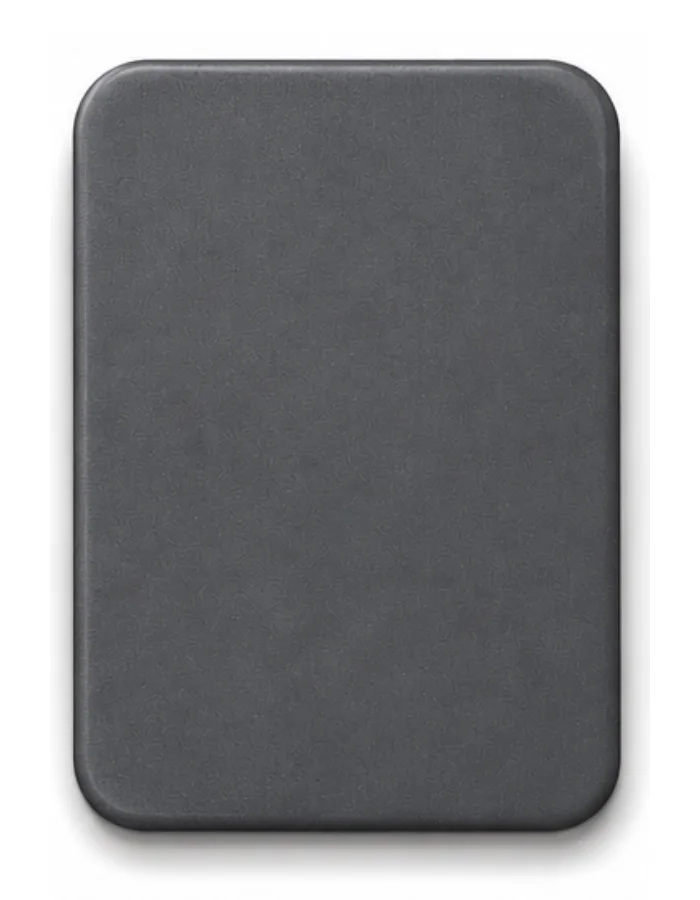 Dark gray rounded-rectangle panel with smooth edges